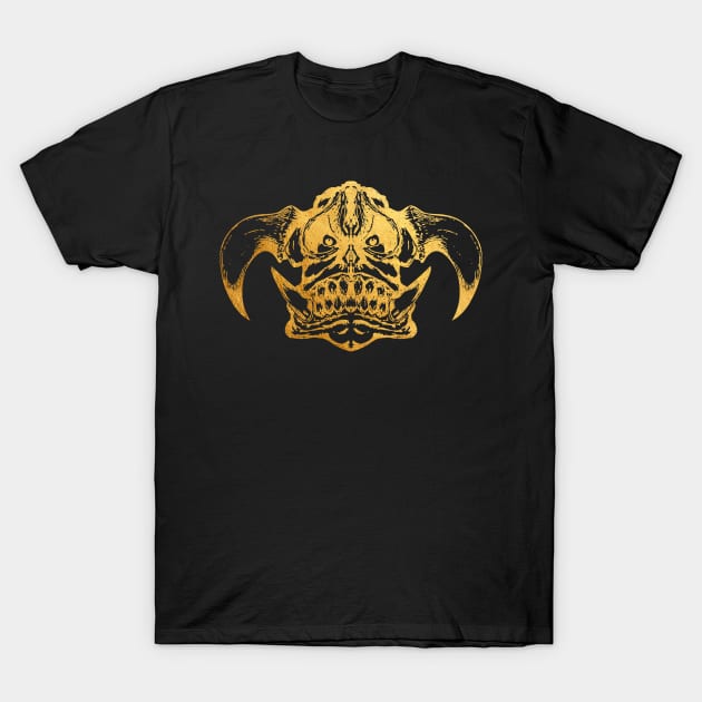 Gold Orc Monster Illustration T-Shirt by epoliveira